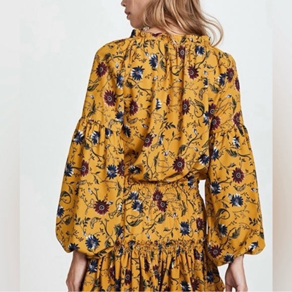 MISA Los Angeles “Violet” Mini Dress in Marigold Multi Floral Long Sleeve - Picture 15 of 16